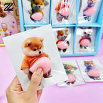 figurine chien peluche adhésive cartoon mignonne orange grise blanche décoration téléphone cadeau enfant festival