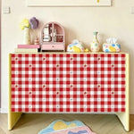 rideau cuisine moderne rayures rubans cerises coeurs blanc rouge bleuclair transparent opacité