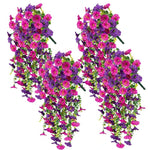 guirlande fleurs artificielles violet rose vert moderne décoration maison mariage anniversaireintérieur