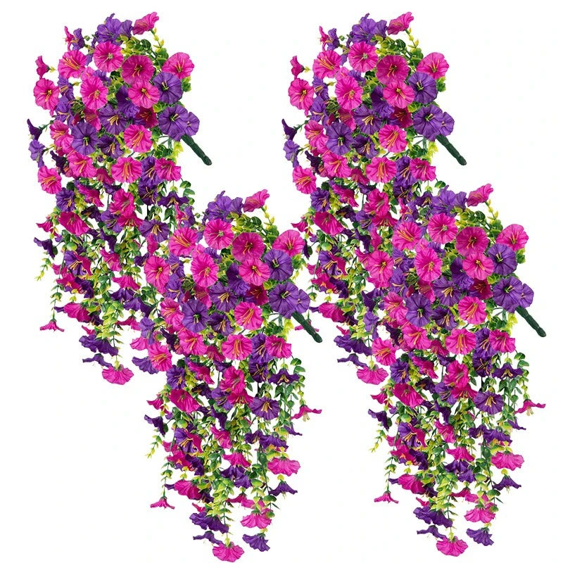 guirlande fleurs artificielles violet rose vert moderne décoration maison mariage anniversaireintérieur