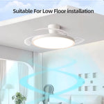 ventilateur moderne blanc led pales télécommande ac220v invisible lumineux cuisine