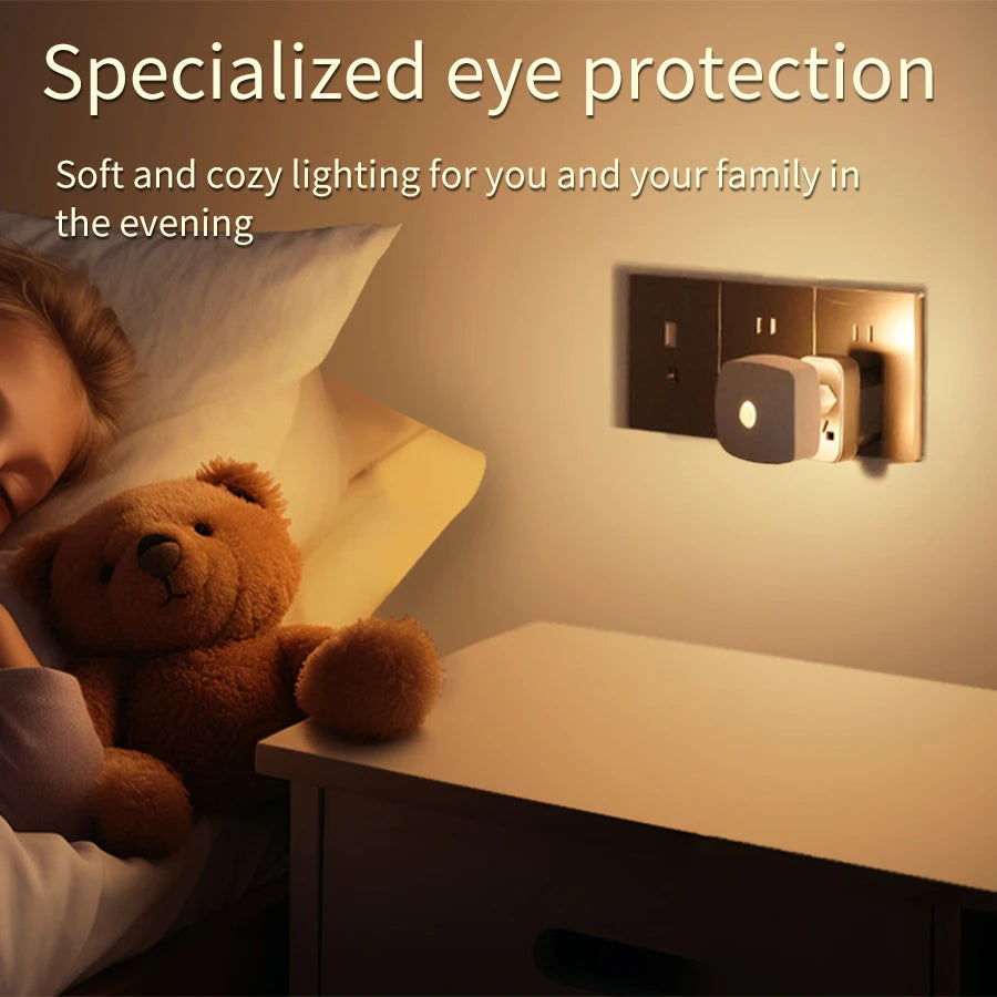 veilleuse led capteur mouvement tri couleur blanc moderne applique murale rectangle urgence chambre couloir