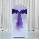 décoration chaise mariage sash papillon tulle organza couleur variée événementiel festive reception simple