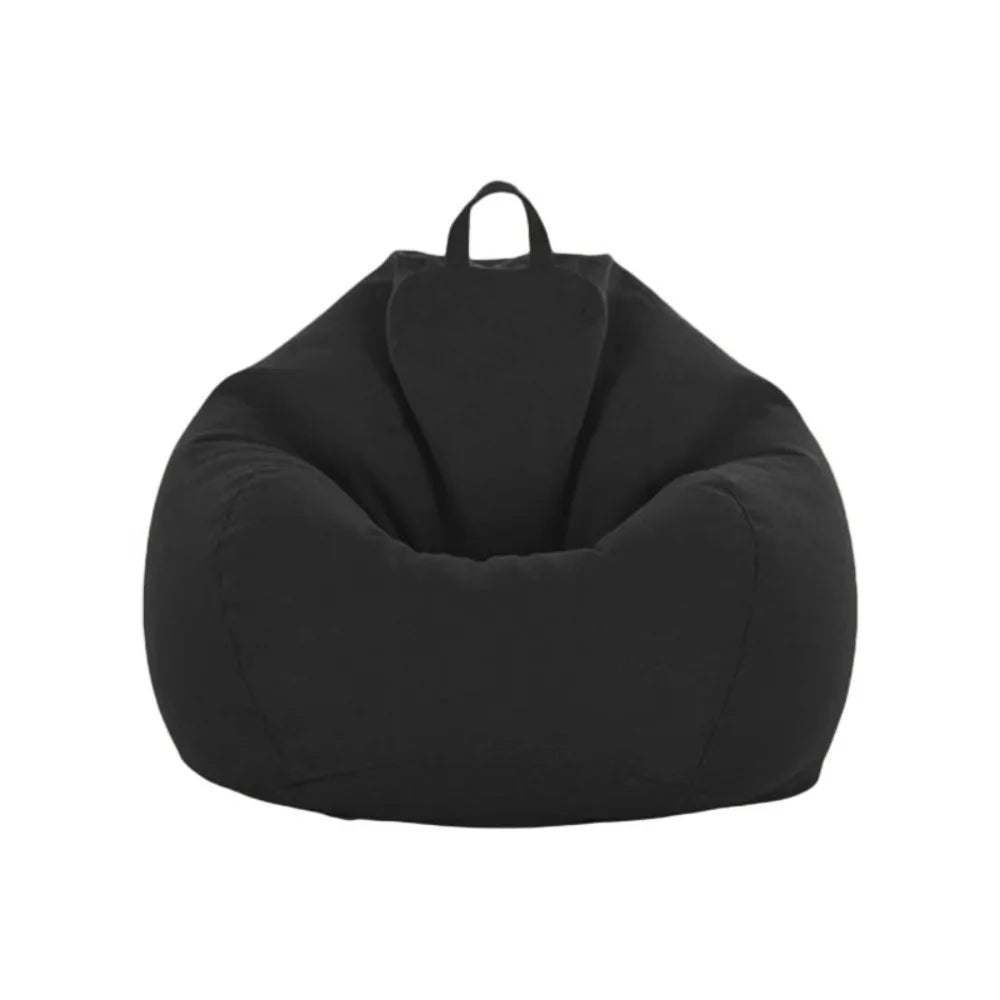 housse fauteuil pouf gris bleu rose pâle coton tissé moderne confortable poignées incluses