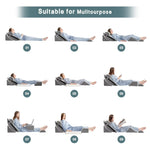 coussin inclinable multifonctionnel blanc gris tissu imprimé velcro ajustable moderne