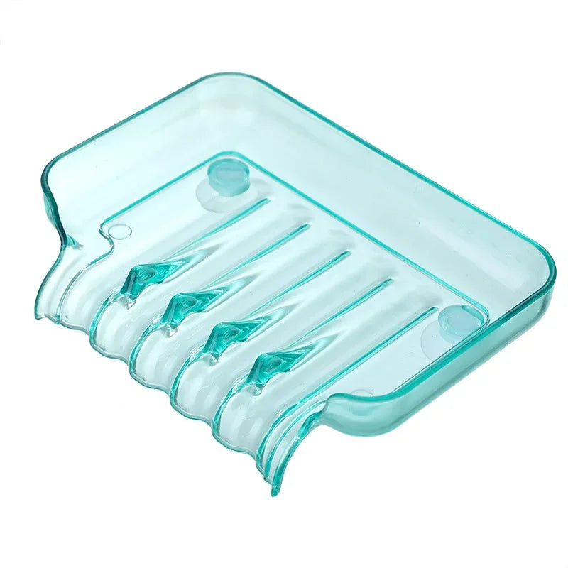 support savon transparent violet rose vert bleu moderne anti dérapant suction bain salle
