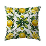taies d'oreiller polyester citron vintage naturel fleurs blanches couleurs vives décoration maison jacinthe