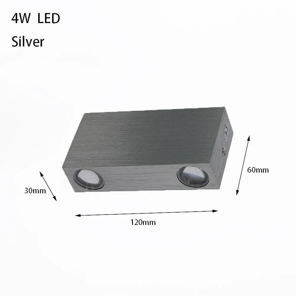 applique murale led moderne argent noir fixée mur vis incluse chambre salon