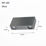 applique murale led moderne argent noir fixée mur vis incluse chambre salon