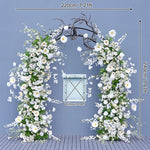 Décoration mariage arche florale blanche verte artificielle extérieure classique romantique événement festive