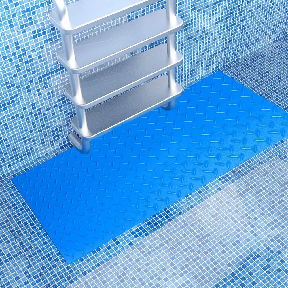 tapis antidérapant bleu diamanté piscine protection sol fond marin opalescent