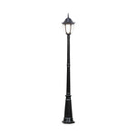 lampe rue or noir classique éclairage public extérieur led ip65 aluminium certifiée