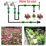 connecteurs arrosage gouttelettes barbelés noirs rouges kit irrigation pratique robuste