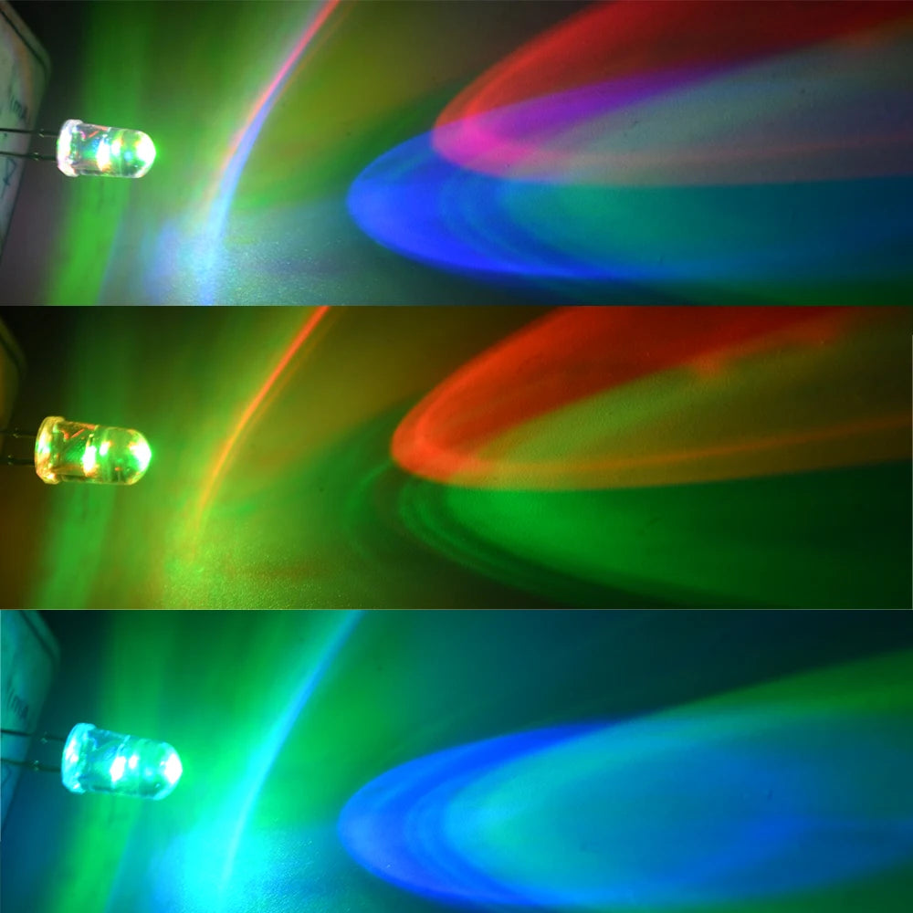 Diodes led super lumineuses 5mm rondes transparentes blanc rouge vert bleu eau claire moderne