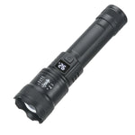 lampe torche rechargeable led 1000lm noir clip étanche 18350 compact usb emergency camping