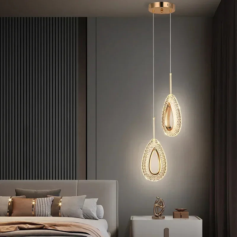 Lampe suspendue nordique or moderne translucide chambre salon éclairage décoration intérieure