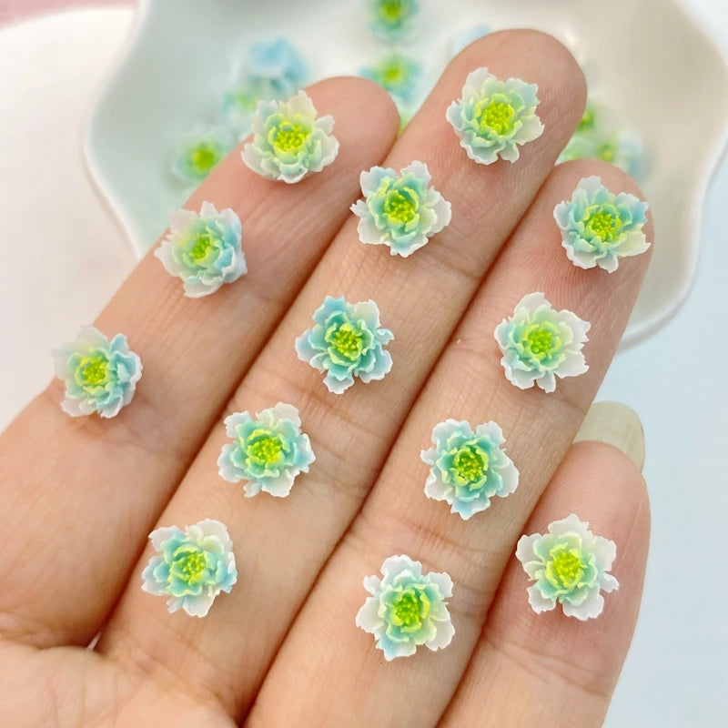 accessoires coiffure fleurs artificielles résine décoratives bijoux manucure ornement plats divers couleurs