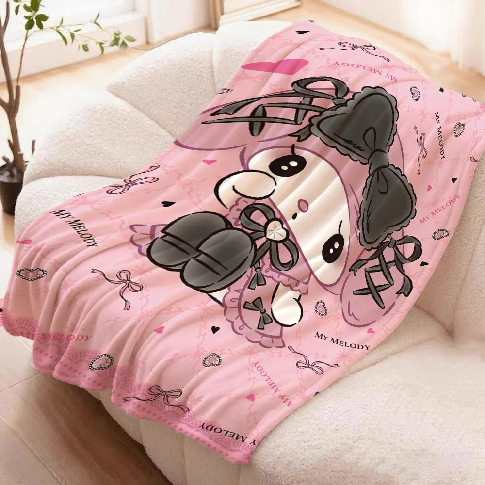 couverture polaire dessins animés coeurs rubans fleurs toutes saisons moderne hand wash polyester