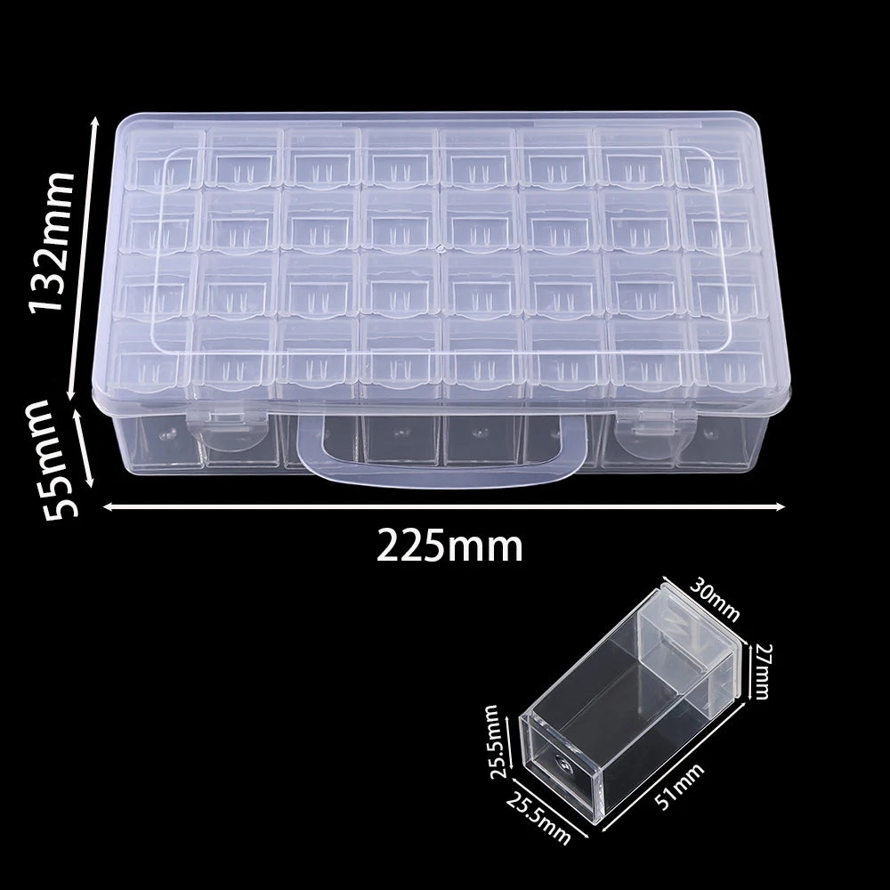 boîte rangement transparente moderne 32 40 42 48 56 64 compartiments poignée petites boîtes