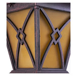 lampe murale classique vintage marron foncé jaune doré motifs géométriques ip55 résistante l'eau aluminium
