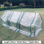 serre jardin transparente pvc 270x90x90cm cadre vert clips moderne fonctionnelle toile