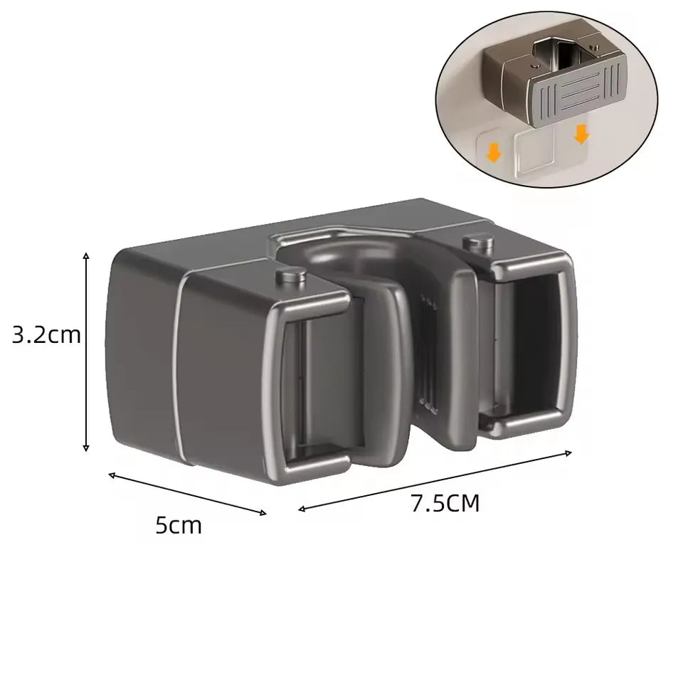 supports mural adhésifs balai pelle noir gris modernes respectueux environnement multiple outils nettoyage cuisine