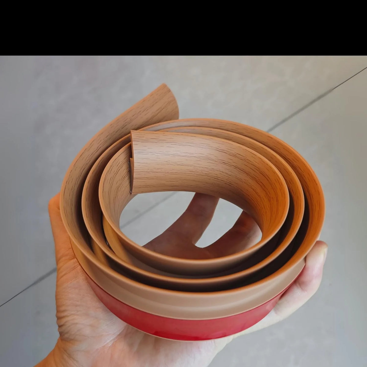 profil seuil pvc adhésif 39.37 pouces long gris clair beige rouge aspect bois