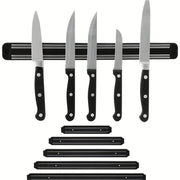 rangement couteaux magnetique noir barres ligne horizontale minimaliste cuisine ustensiles spatules louches