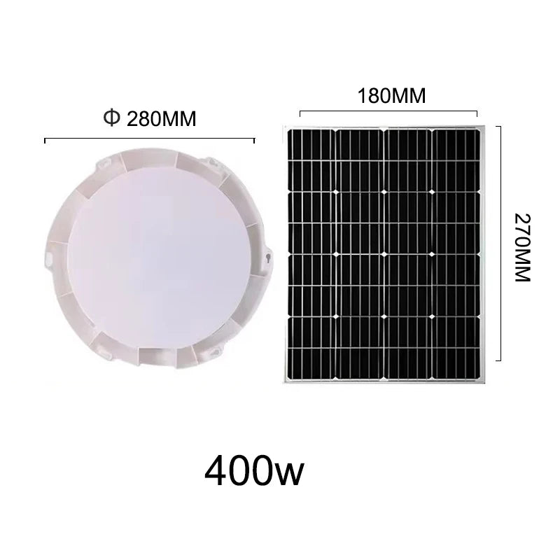 lampe solaire plafonnier moderne blanc grille ip67 100w 200w 300w 400w 500w 60w