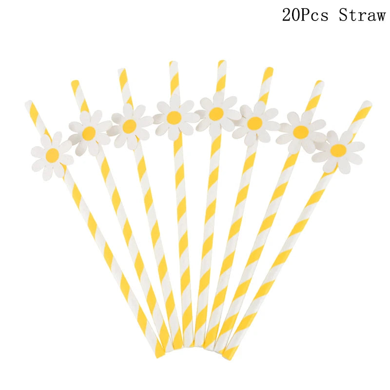 guirlande fleurs anniversaire mariage blanc jaune simple décoration minimaliste océillets inclusion ruban protection