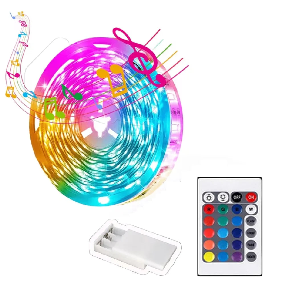 ruban led multicolore adhésif découpable moderne télécommande batterie sèche