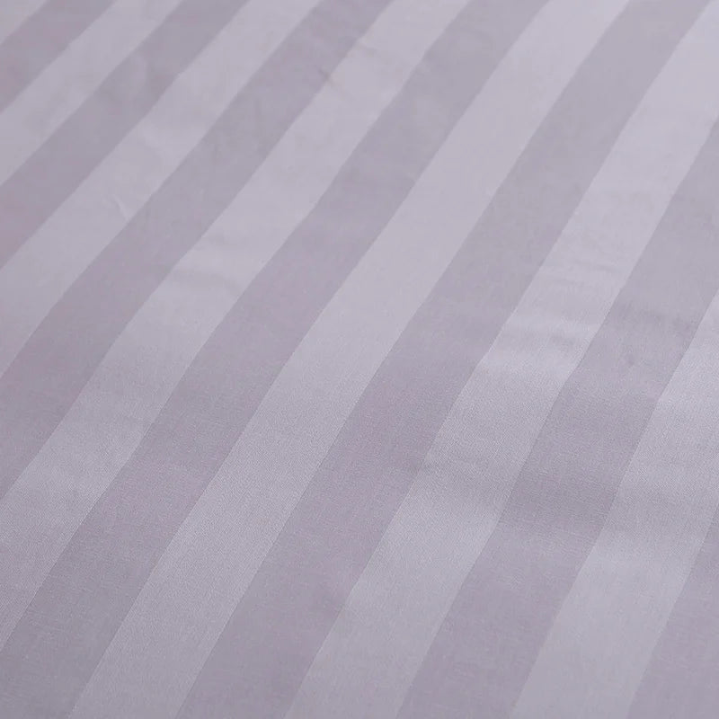 drap plat coton rayures horizontales blancs chambre classique confort lit élégant 100% coton geometrique