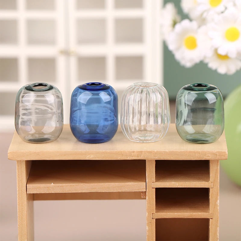 vases transparents modernes plastique noir bleu vert rose gris