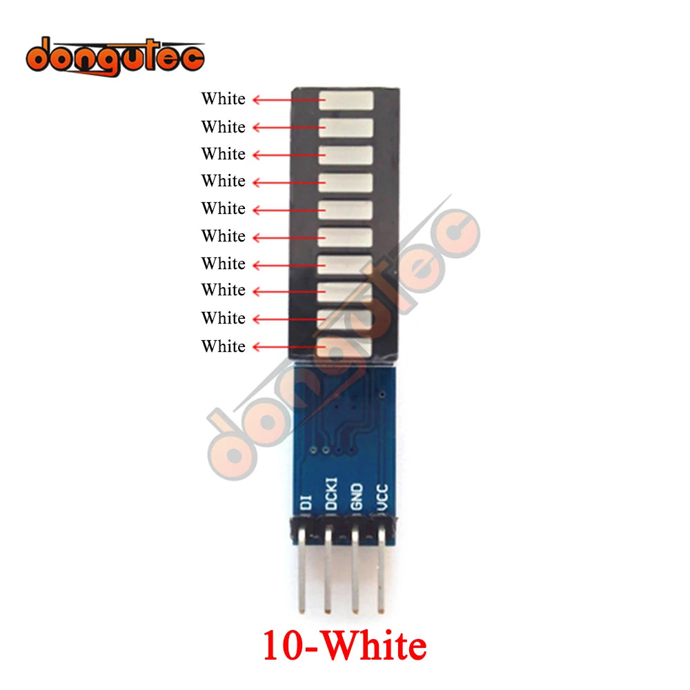 affichage led bleu circuit imprimé électronique sans fixation 10 segments batterie