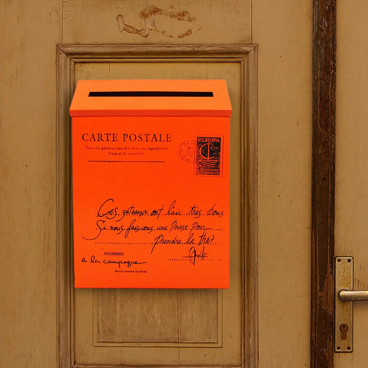 boîte lettres murale métal blanc classique timbre imprimé extérieur jardin porte classic adhesive mounted