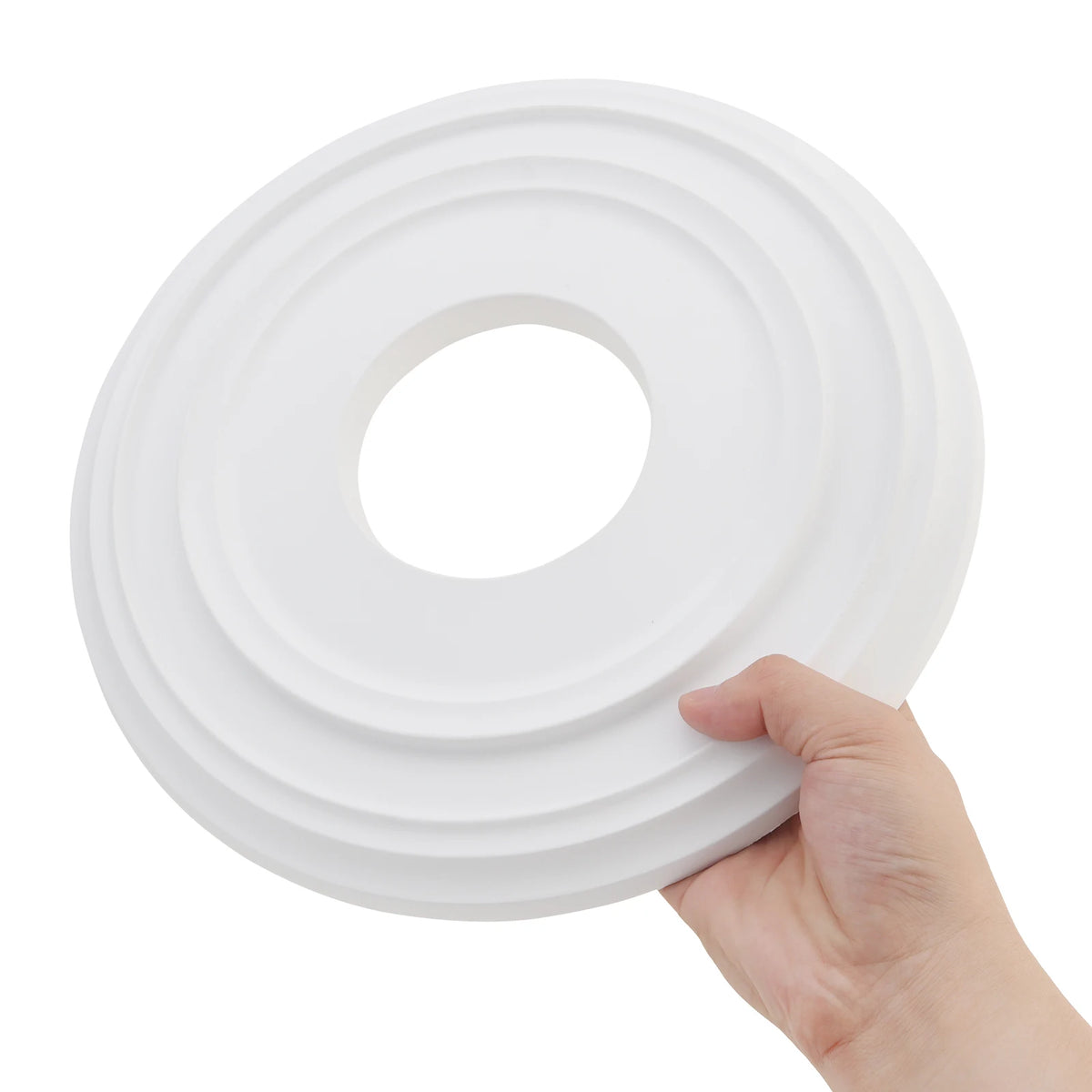 anneau blanc classique diamètre 31cm opacité concentrique lisse fixations invisibles abs ccc