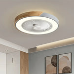 ventilateur led moderne gris blanc bois naturel certification ul vde rohs
