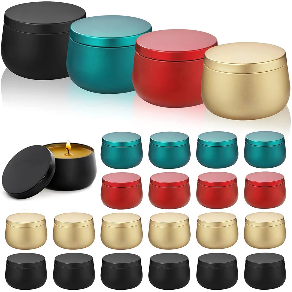 pots bougies moderne noir bleu rouge doré 4oz 8oz mariage fournitures festives cire sucre