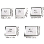 cadre photo moderne minimaliste or noir pieds triangulaires texte simple verre