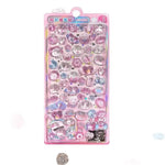 sticker kawaii mignon violet rose bleu blanc geometrique animal coeur étoile floral adhésif
