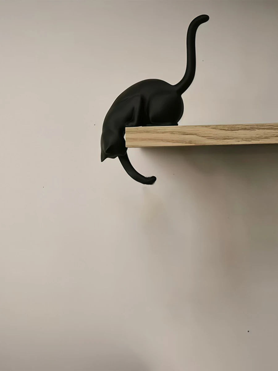lampe suspendue chat moderne plastique noir blanche texture mat bougie