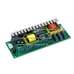 ampoule électrique vert condensateur bobine diode électronique gris jaune noir circuit imprimé