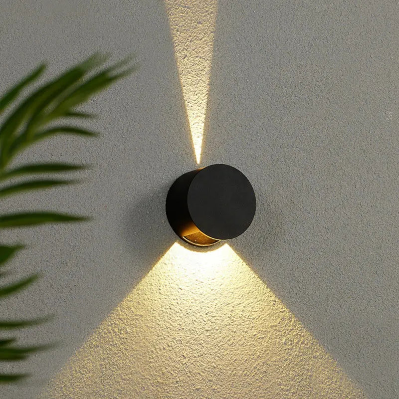 applique murale led moderne noire ip65 éclairage balcon allée porte fixation mur