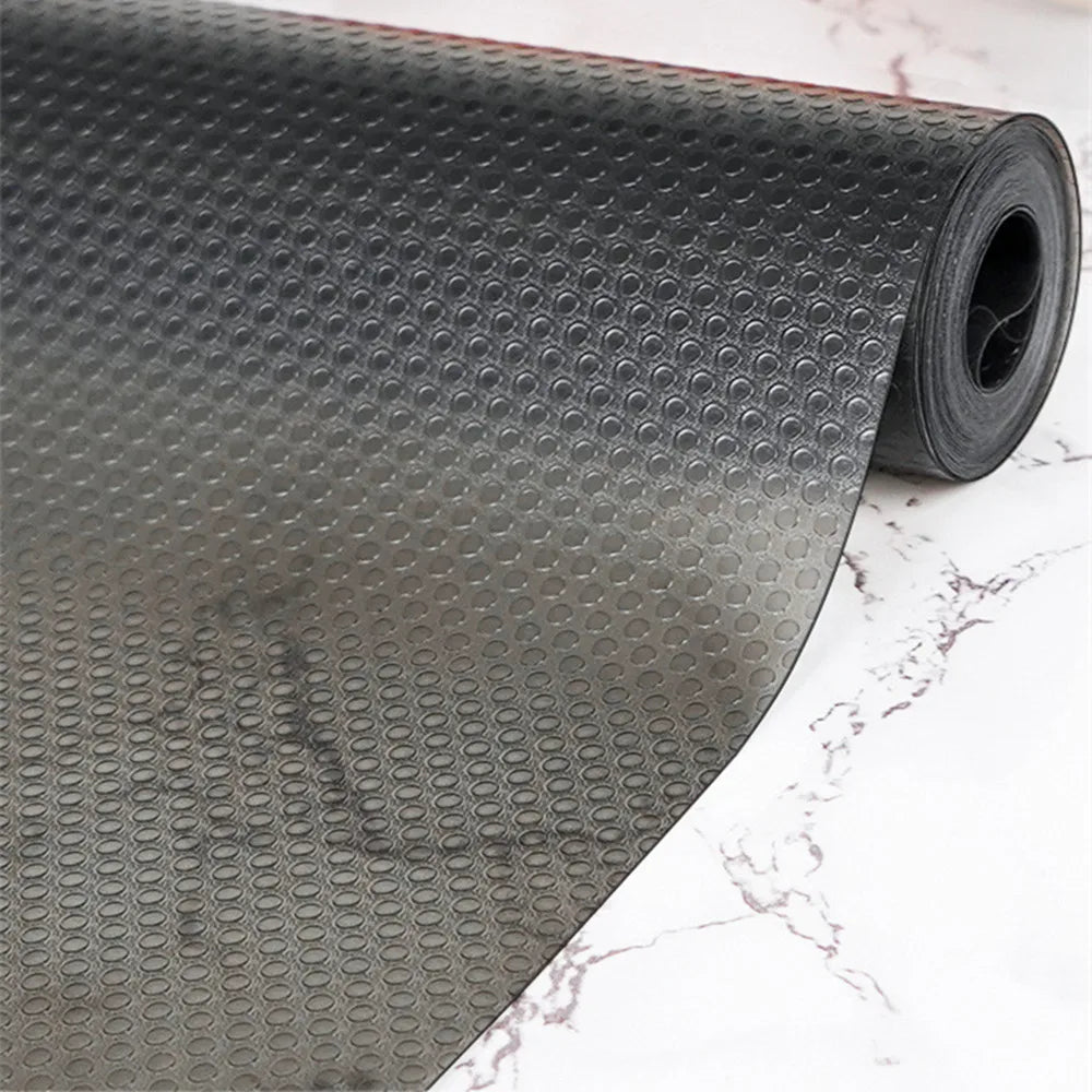 tapis rangement noir anti dérapant moderne points ronds éva adhésif grande taille