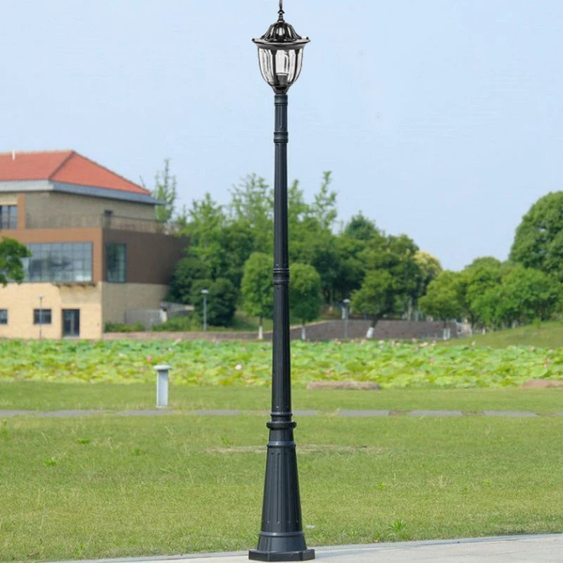 lampadaire rétro jardin extérieur led ip65 noir or classique vintageextérieur éclairage publicflux lumineux faiblealuminium
