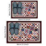 tapis sol multicolore patchwork moderne motifs géométriques floraux salle bain lavable machine absorbant