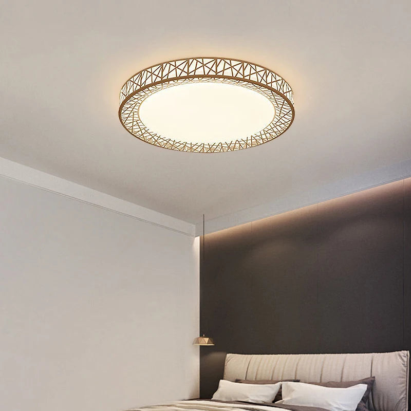 lampe blanc moderne structure géométrique 40cm 50cm énergie économie tactile