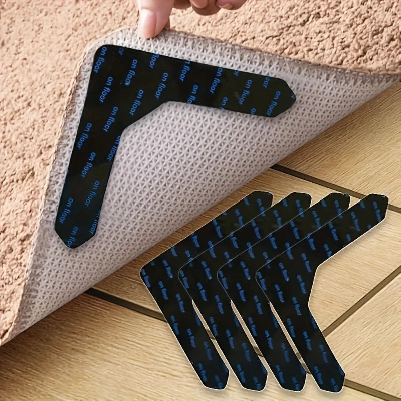 grips antidérapants tapis noirs rayures modernes adhésifs réutiliables sols carreaux bois 12 pièces