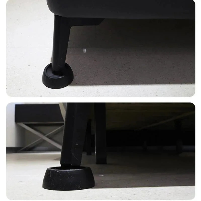 pieds meubles anti vibration caoutchouc noir adhésifs absorption chocs universels moderne antiderapants 4pcs