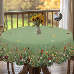 nappe fleurs colorées imperméable machine clips vert clair classique mariage fête anniversaireextérieur